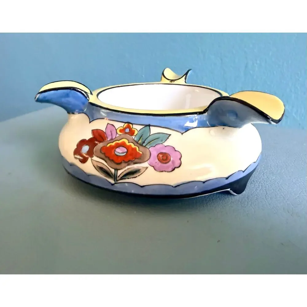 Antique 1920s Art Deco Noritake Hand Painted Porcelain Ashtray Collectible